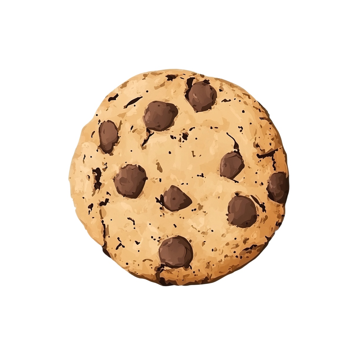 Chocolate chip cookie with crispy texture and rich chocolate flavor.