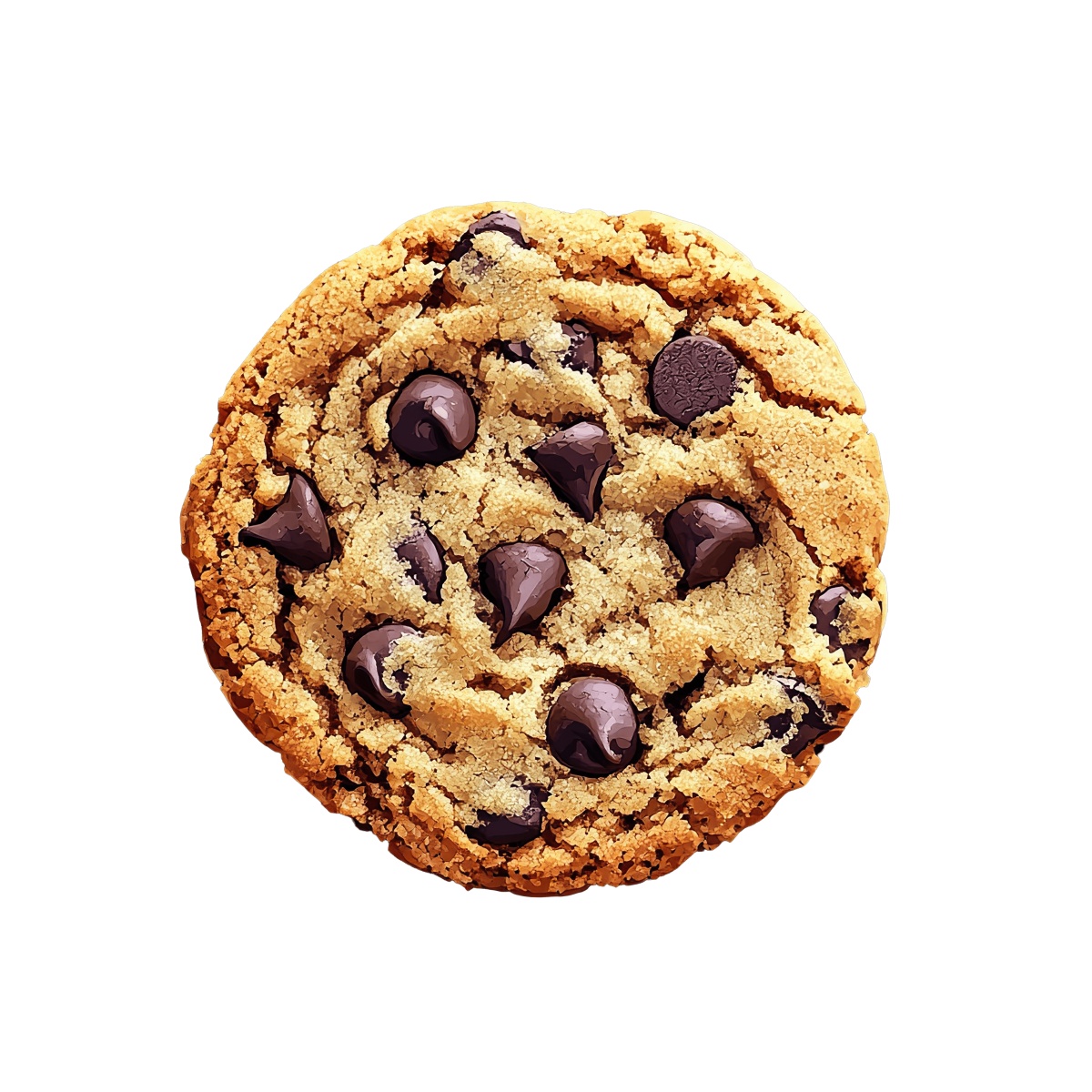 Chocolate chip cookie with visible chips.