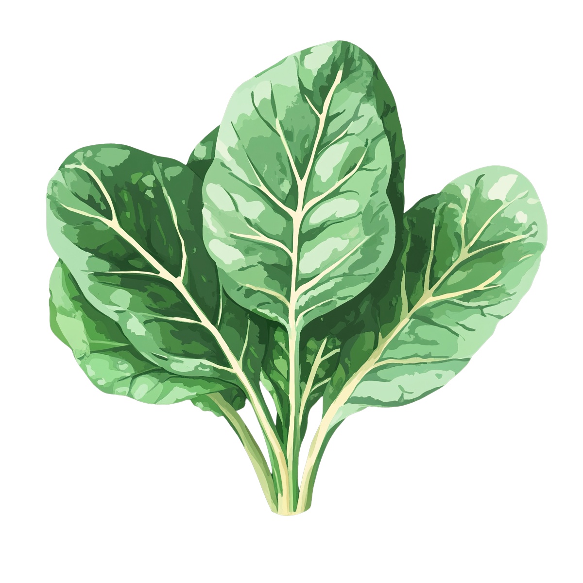 Green spinach leaves with detailed veins.