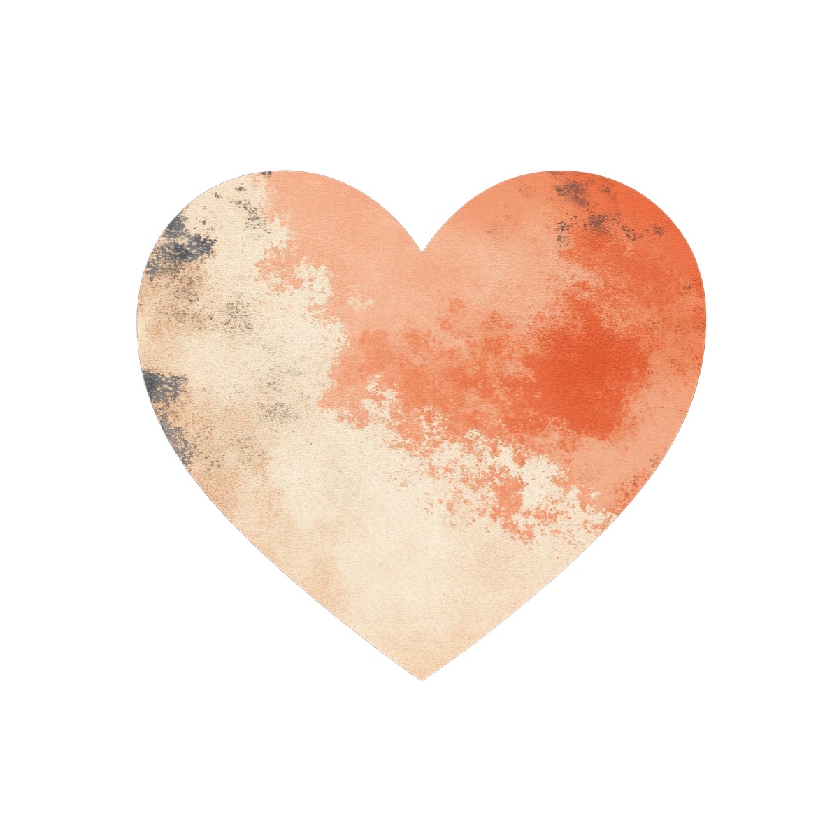 Heart icon featuring a grunge texture in red and beige tones.