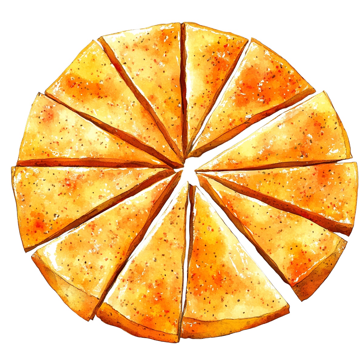 Sliced pizza with a golden brown crust and visible toppings.