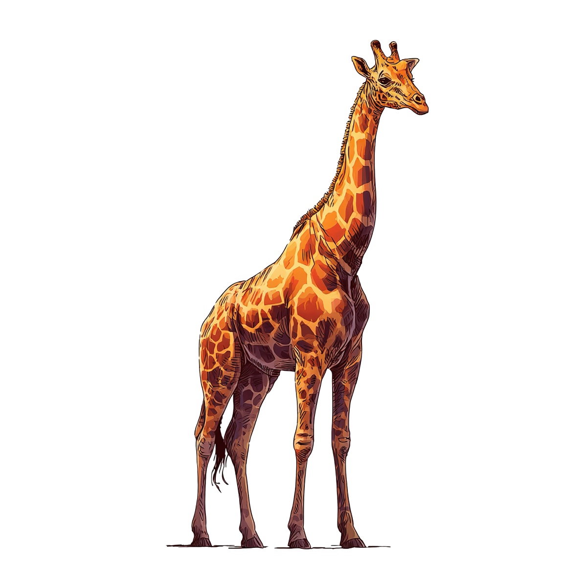 Spotted giraffe clipart