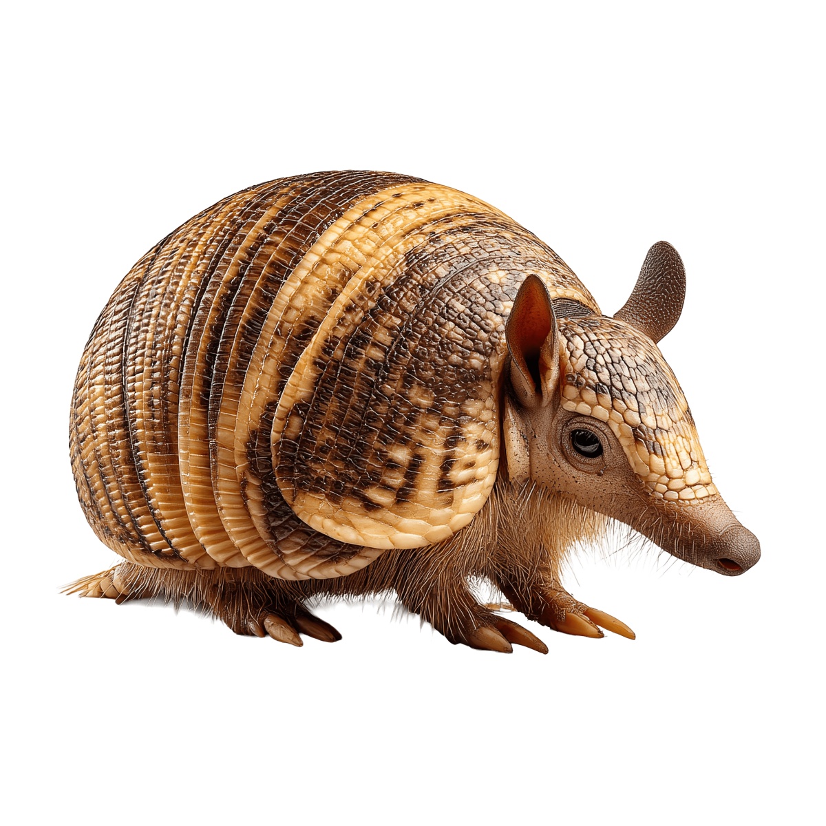 Armadillo with textured shell