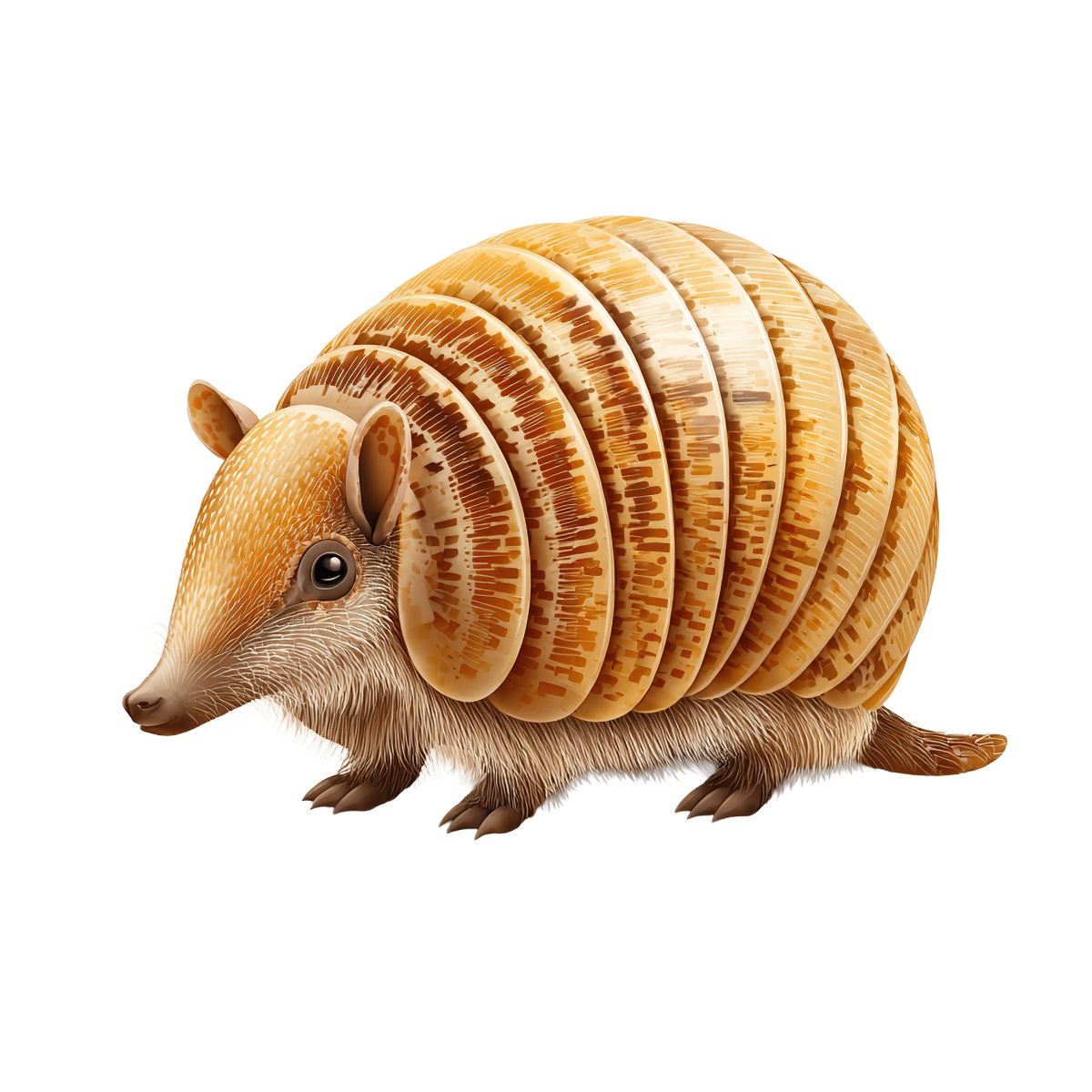 Small armadillo with segmented shell