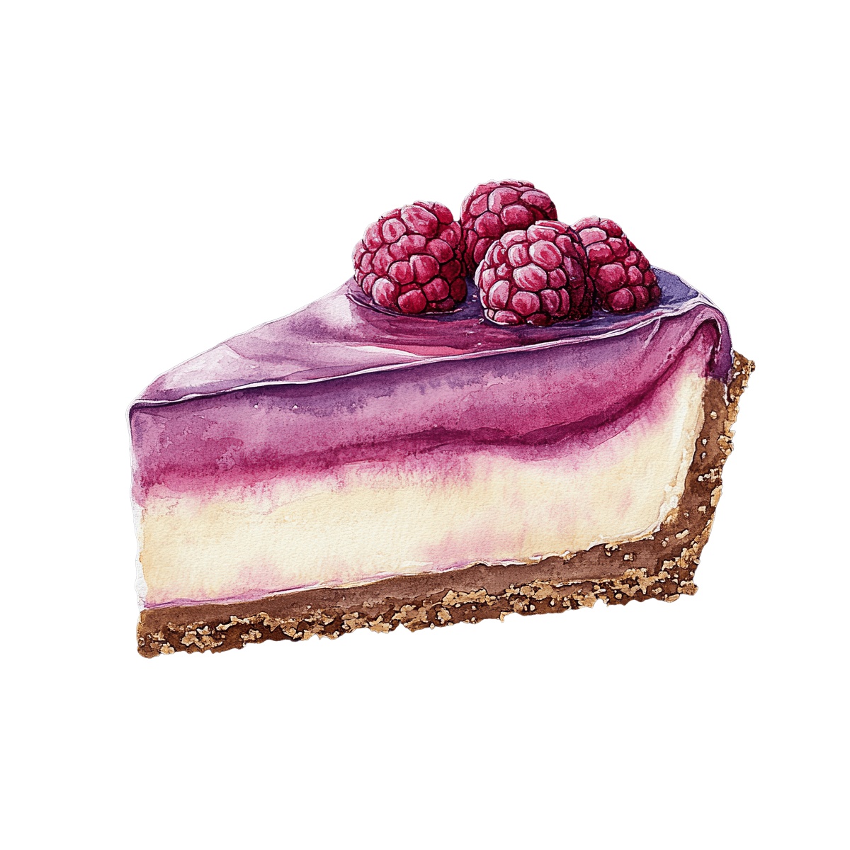 Raspberry cheesecake slice with fresh raspberries and a crumbly base.